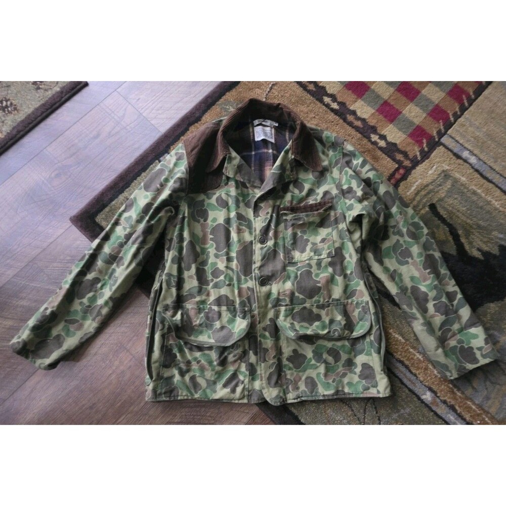 1970s Vintage Black Sheep Duck Hunter Camo Hunting Field Jacket Size M